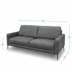 Loftscape Sofa Suzette I (2-Sitzer) - Echtleder - Echtleder Arelia: Fango -Möbel Verkäufe 2024 1000263493 210601 15012701324 SKETCH DETAILS P000000001000263493 sketch