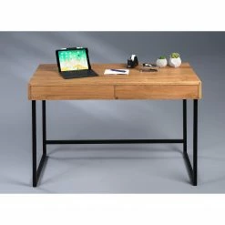 Red Living Schreibtisch Verlines - Wildeiche massiv / Metall - Wildeiche / Schwarz -Möbel Verkäufe 2024 1000264971 210518 10544000008 DETAILS P000000001000264971