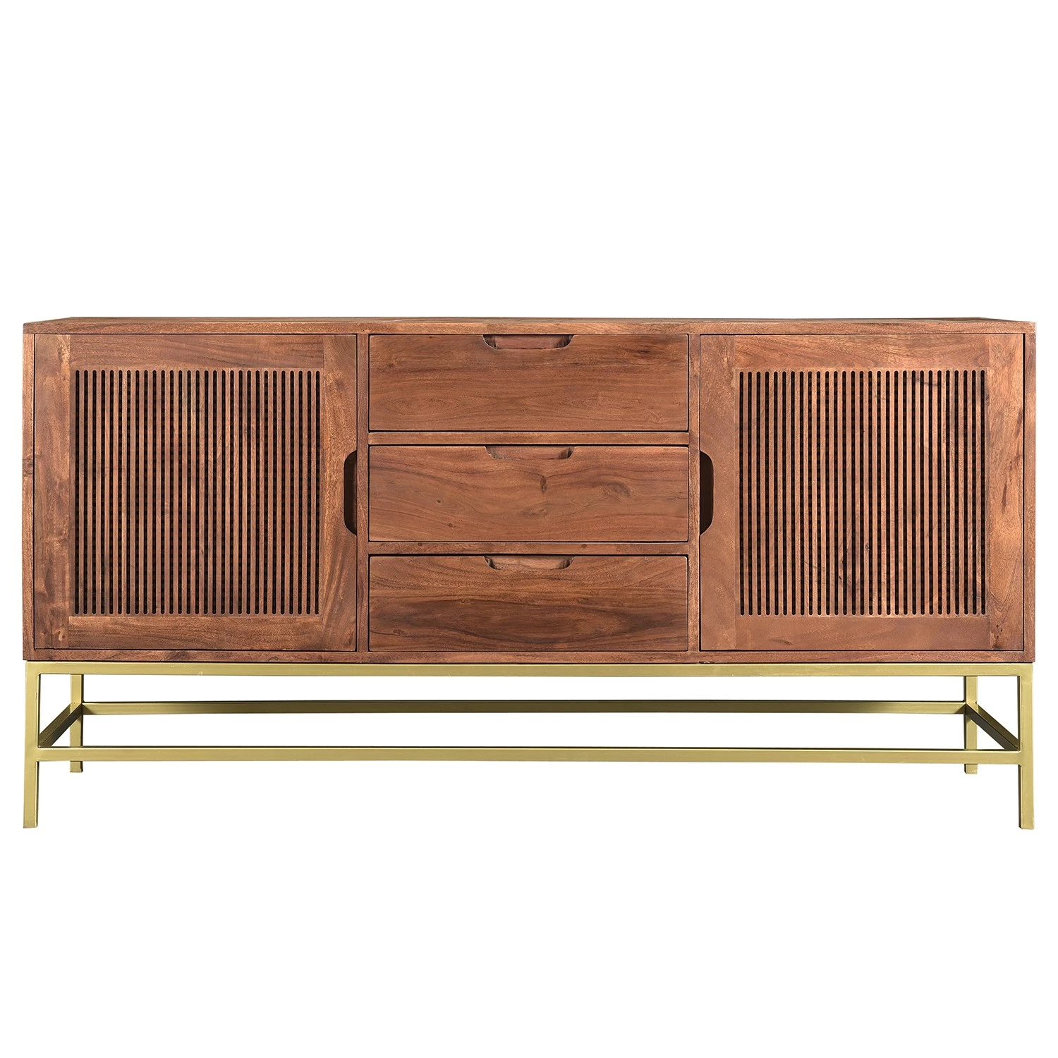 Jack & Alice Sideboard Puyo - Akazie massiv / Metall - Akazie / Gold 4 Jack & Alice Sideboard Puyo - Akazie massiv / Metall - Akazie / Gold – Bild 2