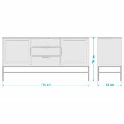 Jack & Alice Sideboard Puyo - Akazie massiv / Metall - Akazie / Gold 13 Jack & Alice Sideboard Puyo - Akazie massiv / Metall - Akazie / Gold -Möbel Verkäufe 2024 1000264972 220118 131413000517 SKETCH DETAILS P000000001000264972 sketch