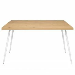 Furnitive Schreibtisch Unieux I - Asteiche Dekor - Breite: 140 cm - Weiß