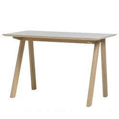 Norrwood Schreibtisch Berri - Eiche teilmassiv - Hellgrau / Eiche