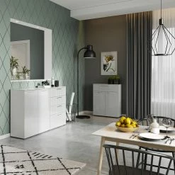 Germania Sideboard Sunnyvale - Hochglanz Weiß / Matt Weiß - Breite: 186 cm -Möbel Verkäufe 2024 1000270198 210526 06260600007 MOOD DETAILS P000000001000270198 mood