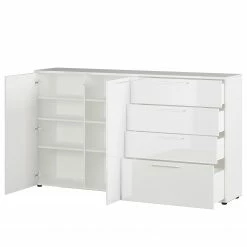 Germania Sideboard Sunnyvale - Hochglanz Weiß / Matt Weiß - Breite: 186 cm -Möbel Verkäufe 2024 1000270198 210526 06260600008 DETAILS P000000001000270198