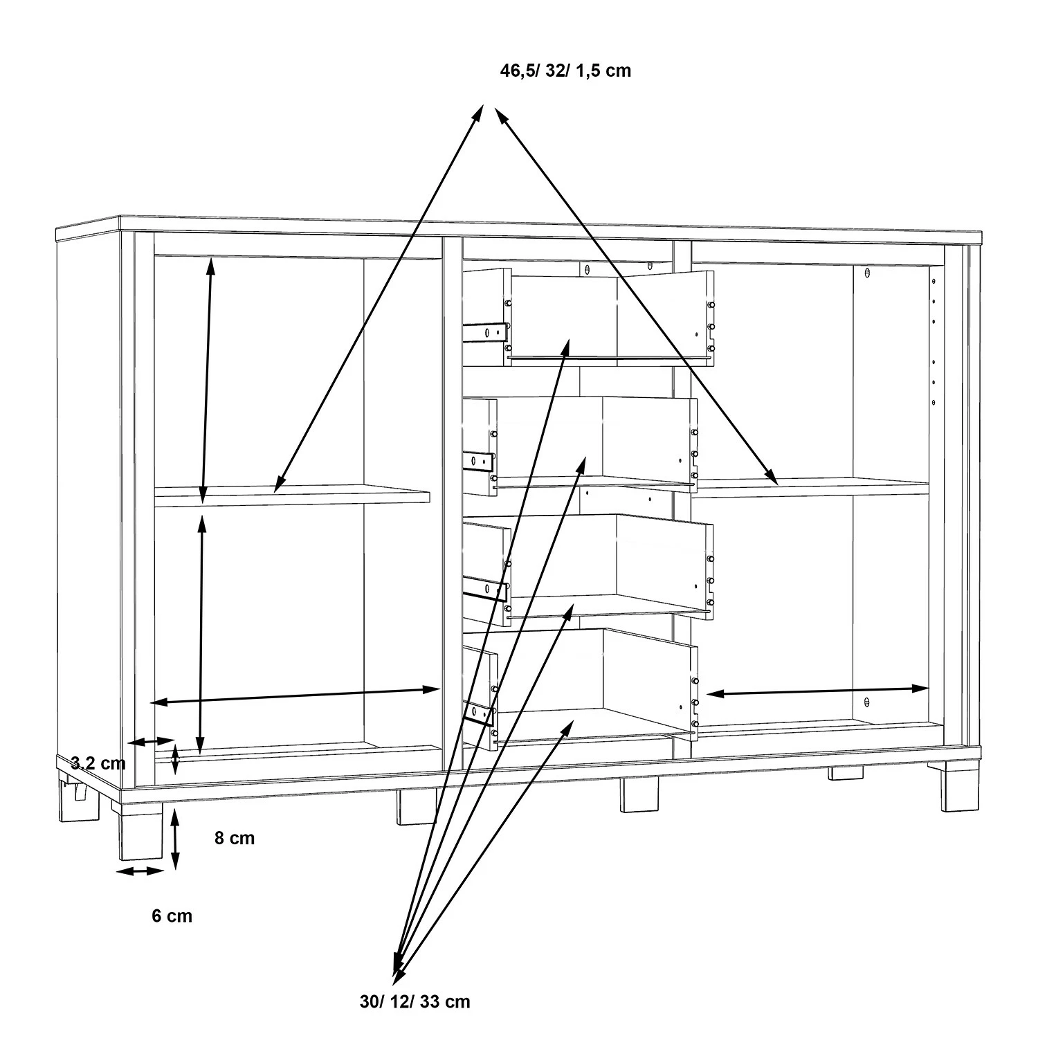 Red Living Sideboard Egan III - Eiche Artisan Dekor / Eiche Schwarz Dekor 9 Red Living Sideboard Egan III - Eiche Artisan Dekor / Eiche Schwarz Dekor – Bild 7