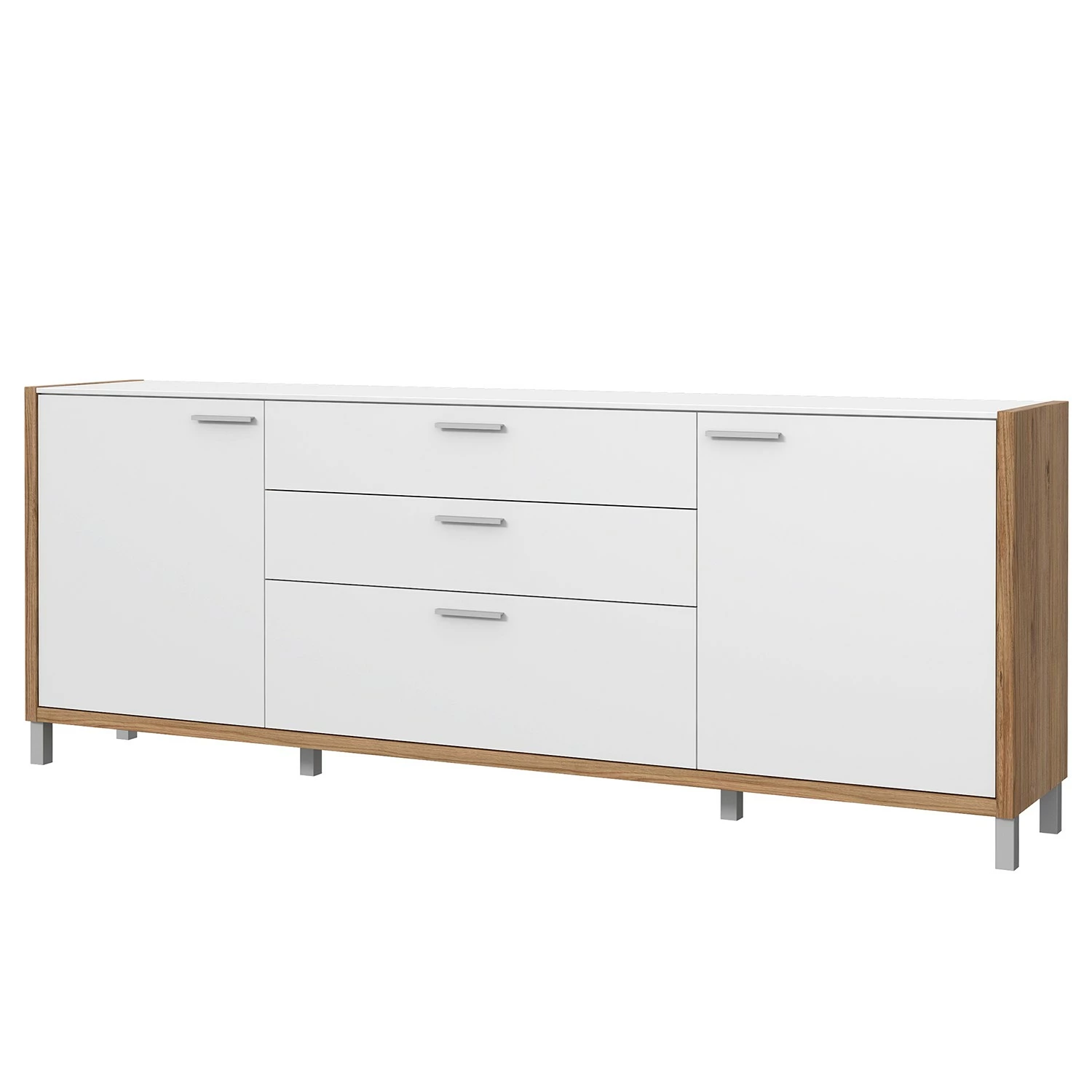 Norrwood Sideboard Boyd II - Weiß / Eiche Dekor 3 Norrwood Sideboard Boyd II - Weiß / Eiche Dekor