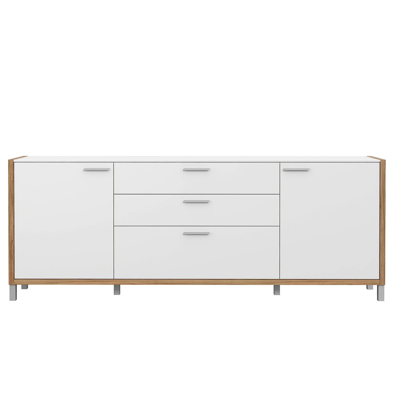 Norrwood Sideboard Boyd II - Weiß / Eiche Dekor 7 Norrwood Sideboard Boyd II - Weiß / Eiche Dekor – Bild 5