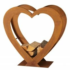 Boltze Kaminholzregal Tobias - Metall - Braun