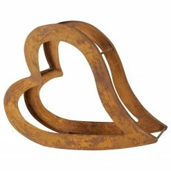 Boltze Kaminholzregal Heart - Metall - Braun