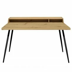 Furnitive Schreibtisch Unieux IV - Asteiche Dekor - Schwarz