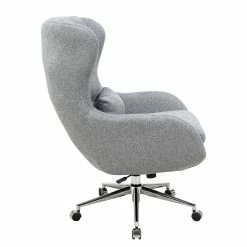 Furnitive Bürosessel Barnard - Webstoff / Metall - Hellgrau / Chrom -Möbel Verkäufe 2024 1000272605 220614 040 DETAILS P000000001000272605