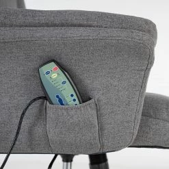 Furnitive Massagebürostuhl Barking - (mit Massagefunktion) - Flachgewebe / Metall - Grau / Schwarz -Möbel Verkäufe 2024 1000272622 220609 058 DETAILS P000000001000272622