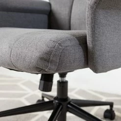 Furnitive Massagebürostuhl Barking - (mit Massagefunktion) - Flachgewebe / Metall - Grau / Schwarz -Möbel Verkäufe 2024 1000272622 220628 031 DETAILS P000000001000272622