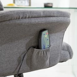 Furnitive Massagebürostuhl Barking - (mit Massagefunktion) - Flachgewebe / Metall - Grau / Schwarz -Möbel Verkäufe 2024 1000272622 220628 032 DETAILS P000000001000272622