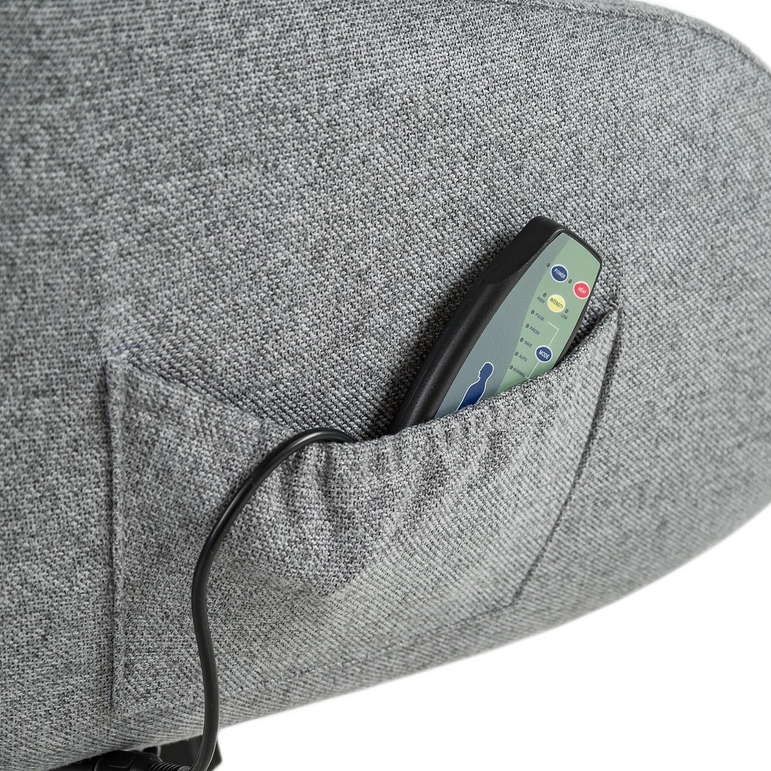 Furnitive Massagebürostuhl Barnard - (mit Massagefunktion) - Webstoff / Metall - Hellgrau / Chrom 14 Furnitive Massagebürostuhl Barnard - (mit Massagefunktion) - Webstoff / Metall - Hellgrau / Chrom – Bild 12