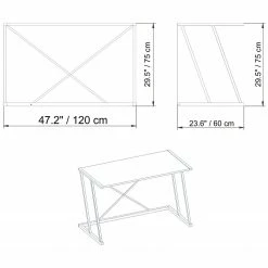 Red Living Schreibtisch Alea - Marmor Weiß Dekor / Gold -Möbel Verkäufe 2024 1000273389 210615 12562600011 SKETCH DETAILS P000000001000273389 sketch