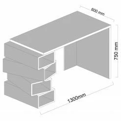 Red Living Schreibtisch Bela - Weiß / Walnuss Dekor -Möbel Verkäufe 2024 1000273391 210615 12562600024 SKETCH DETAILS P000000001000273391 sketch