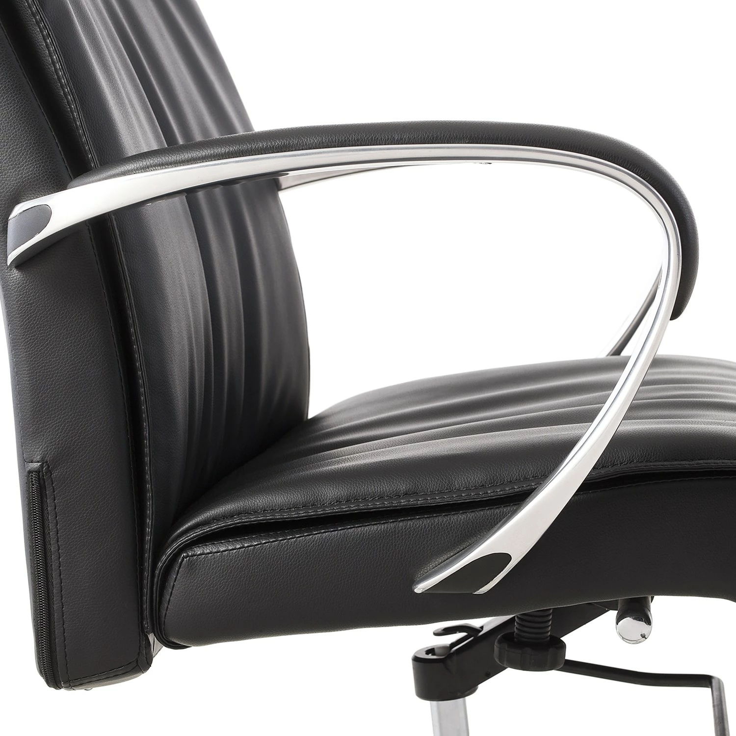 Loftscape Bürostuhl Iska - Echtleder / Aluminium - Schwarz / Chrom 6 Loftscape Bürostuhl Iska - Echtleder / Aluminium - Schwarz / Chrom – Bild 4