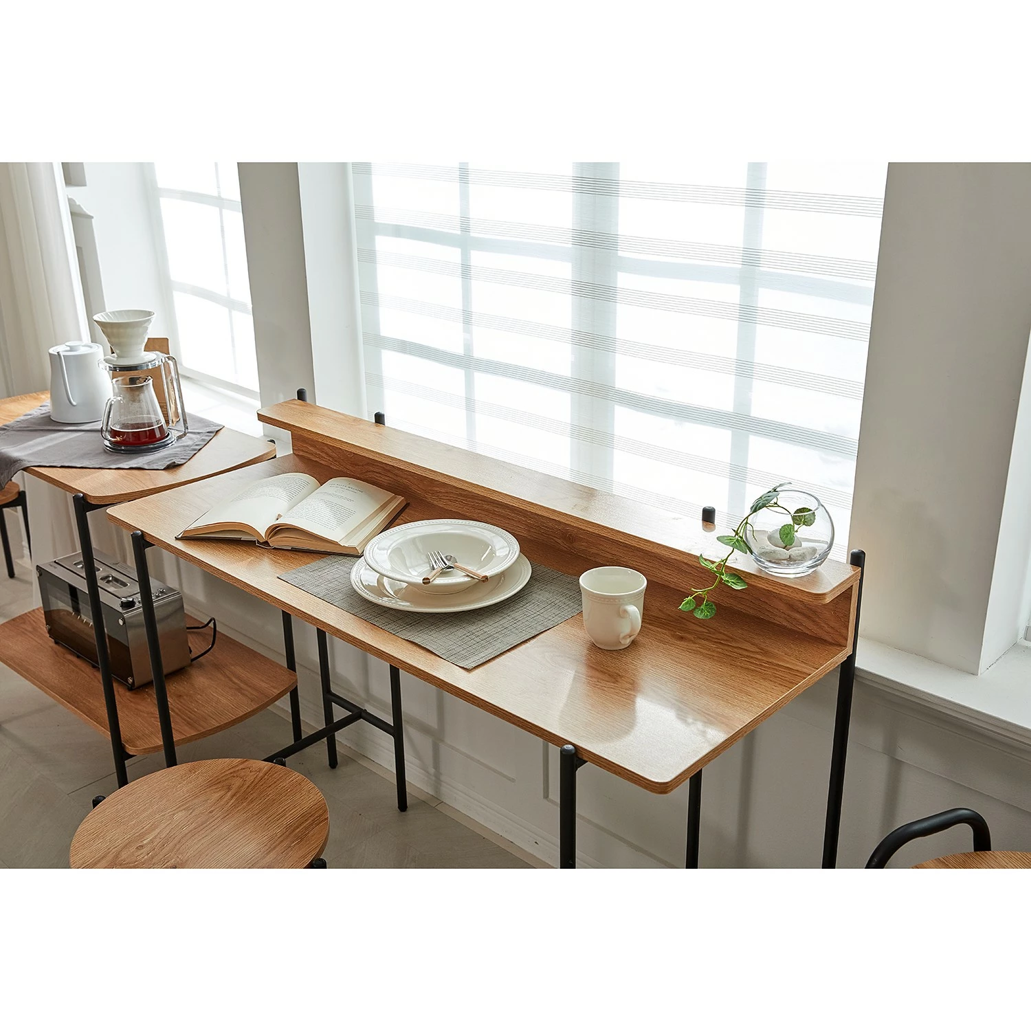 Ars manufacti Schreibtisch Iva - Akazie Dekor / Schwarz 5 Ars manufacti Schreibtisch Iva - Akazie Dekor / Schwarz – Bild 3