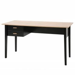 Norrwood Schreibtisch Ted - Eiche Hell Dekor / Schwarz