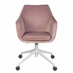 Mørteens Bürodrehstuhl Nicholas IV - Samt / Eisen - Altrosa / Weiß -Möbel Verkäufe 2024 1000276826 220909 030 DETAILS P000000001000276826