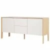 Studio Copenhagen Sideboard Maayka I - Eiche teilmassiv - Mushroom Creme / Eiche Hell