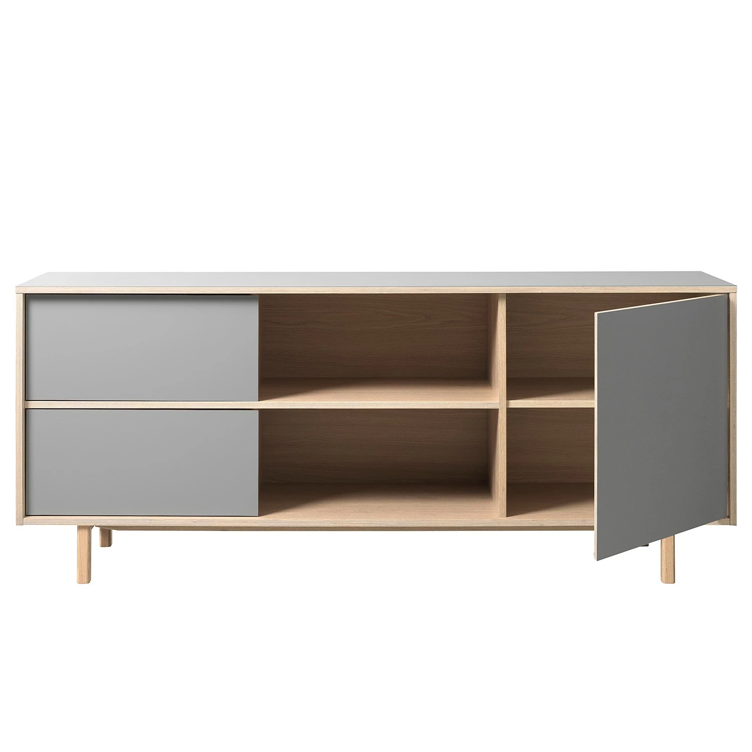 Mørteens Sideboard Berri - Grau / Braun 6 Mørteens Sideboard Berri - Grau / Braun – Bild 4