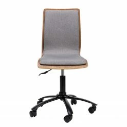 Loftscape Bürodrehstuhl Morez - Mischgewebe / Walnuss Furnier / Eisen - Grau / Walnuss / Schwarz -Möbel Verkäufe 2024 1000278347 210715 11270800090 DETAILS P000000001000278347