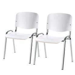 Loftscape Besucherstuhl Mells (2er-Set) - Weiß