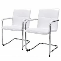Loftscape Besucherstuhl Miles (2er-Set) - Weiß