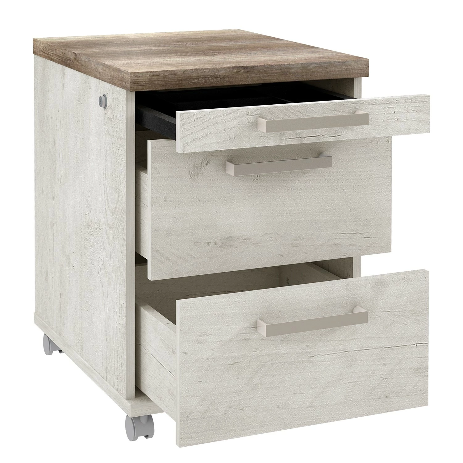 Maison Belfort Rollcontainer Morona - Pinie Weiß Dekor / Eiche Antik Dekor 8 Maison Belfort Rollcontainer Morona - Pinie Weiß Dekor / Eiche Antik Dekor – Bild 6