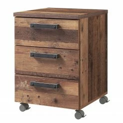 Red Living Rollcontainer Clifford - Altholz Dekor / Dunkelgrau