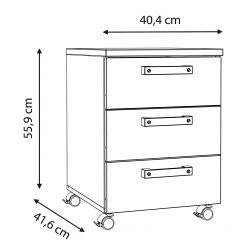 Red Living Rollcontainer Clifford - Altholz Dekor / Dunkelgrau -Möbel Verkäufe 2024 1000280660 210813 08153800038 SKETCH DETAILS P000000001000280660 sketch