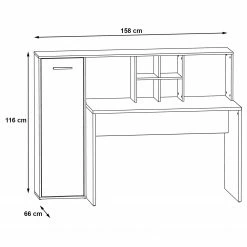 Fredriks Schreibtischkombination Eston - Eiche Sonoma Dekor -Möbel Verkäufe 2024 1000280676 210813 08154400133 SKETCH DETAILS P000000001000280676 sketch