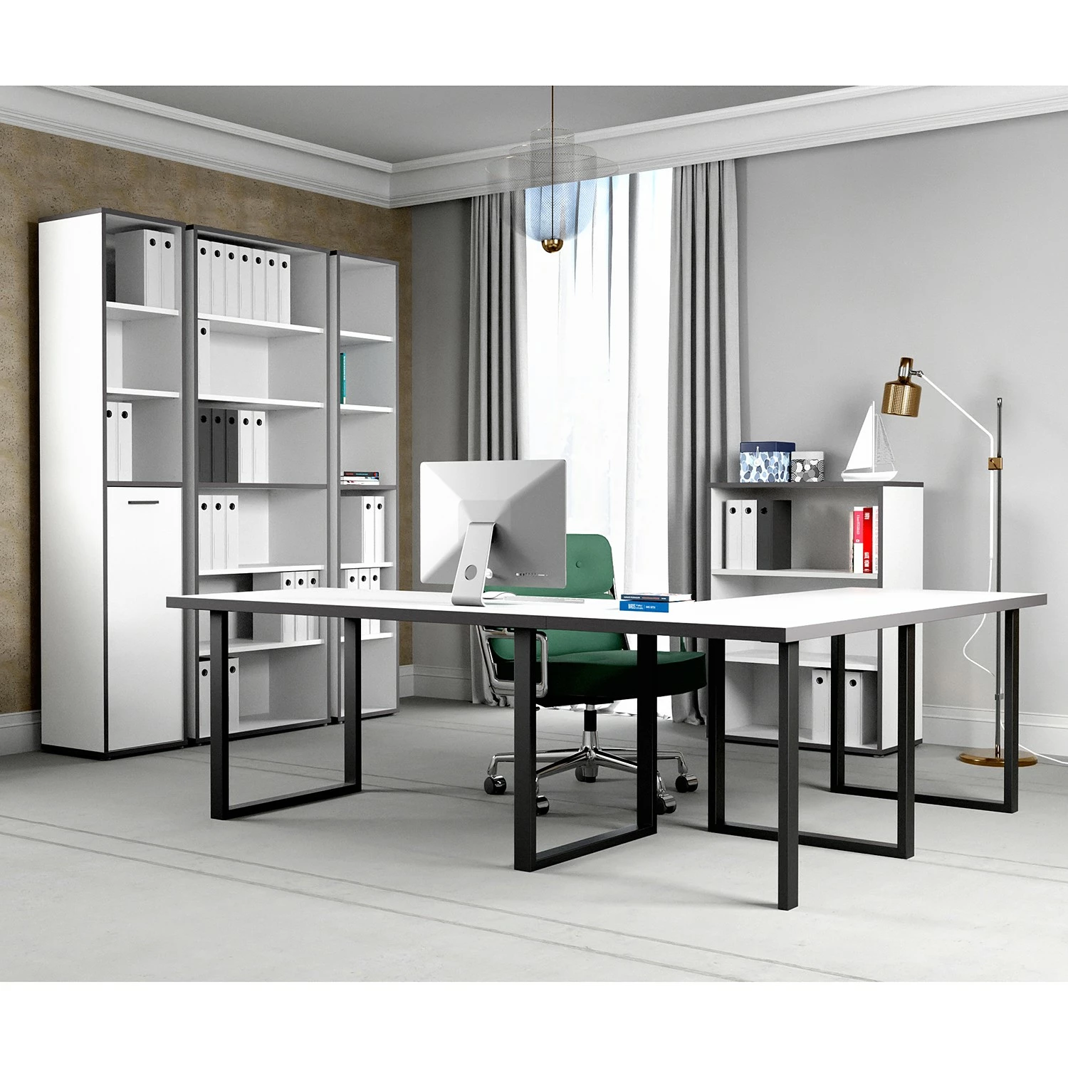 Fredriks Regal Kendrick II - Weiß / Grau 6 Fredriks Regal Kendrick II - Weiß / Grau – Bild 4