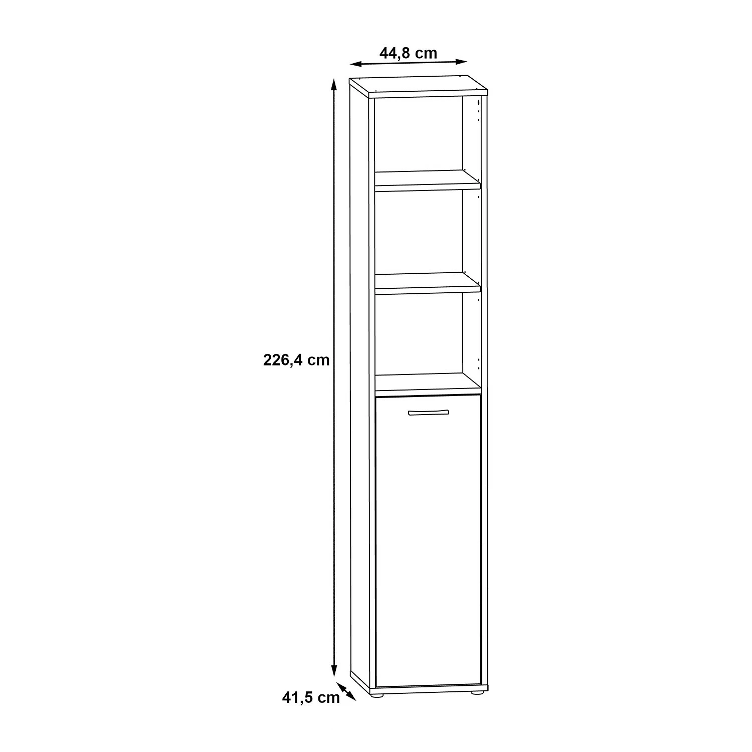 Fredriks Regal Kendrick II - Weiß / Grau 10 Fredriks Regal Kendrick II - Weiß / Grau – Bild 8