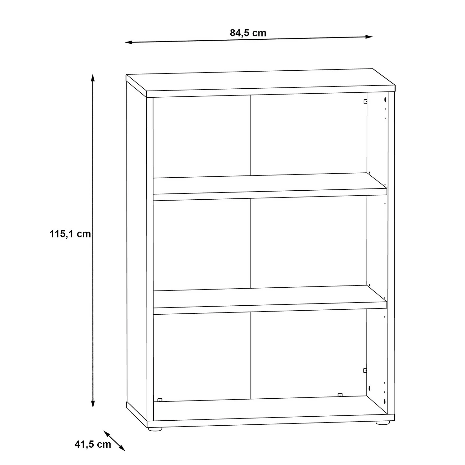 Fredriks Regal Kendrick - Weiß / Grau 8 Fredriks Regal Kendrick - Weiß / Grau – Bild 6