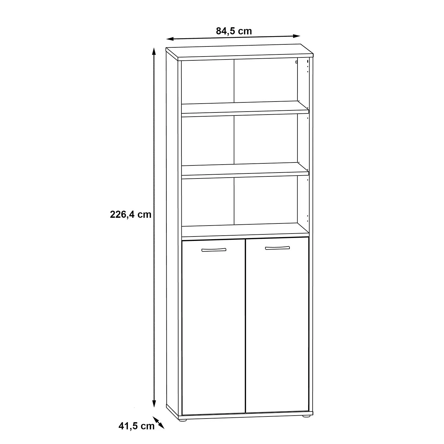 Fredriks Aktenschrank Kendrick II - Weiß / Grau 9 Fredriks Aktenschrank Kendrick II - Weiß / Grau – Bild 7