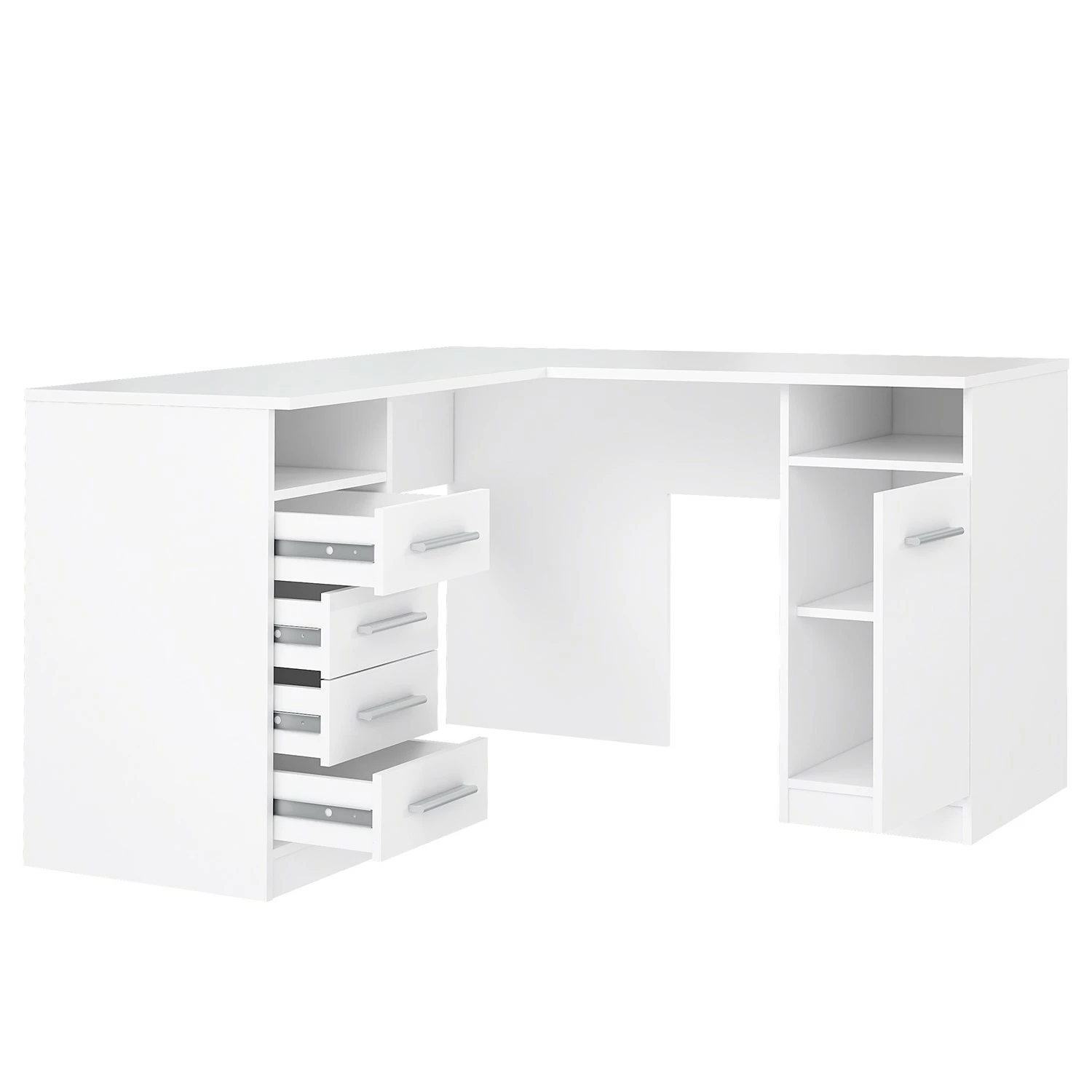 Fredriks Eckschreibtisch Nita - Weiß 8 Fredriks Eckschreibtisch Nita - Weiß – Bild 6