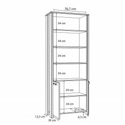 Red Living Regal Clifford IV - Altholz Dekor / Dunkelgrau -Möbel Verkäufe 2024 1000280712 210813 08160000402 SKETCH DETAILS P000000001000280712 sketch