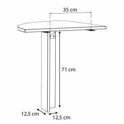 Red Living Schreibtisch-Ansatz Clifford - Altholz Dekor / Dunkelgrau -Möbel Verkäufe 2024 1000280714 210813 08160000413 SKETCH DETAILS P000000001000280714 sketch