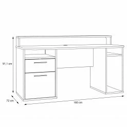 Fredriks Schreibtisch Trent III - Matt Schwarz - Mit Beleuchtung -Möbel Verkäufe 2024 1000280716 210813 08160100431 SKETCH DETAILS P000000001000280716 sketch