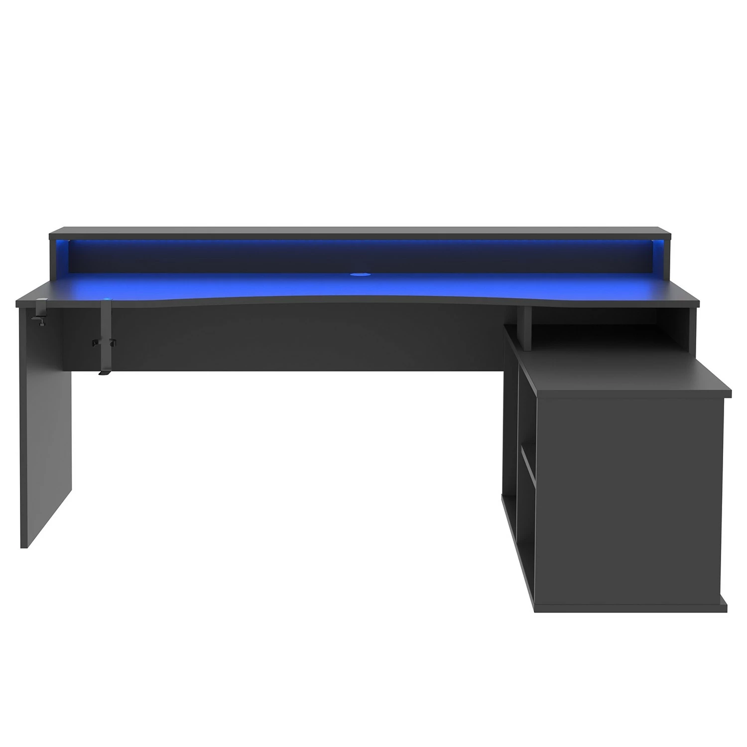 Fredriks Eckschreibtisch Trent - (mit Beleuchtung) Matt Schwarz 5 Fredriks Eckschreibtisch Trent - (mit Beleuchtung) Matt Schwarz – Bild 3