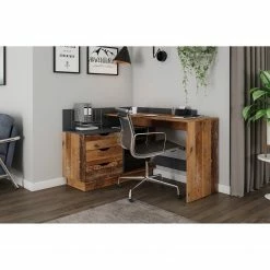 Fredriks Eckschreibtisch Vernie - Altholz Dekor -Möbel Verkäufe 2024 1000280771 210903 15094300003 MOOD DETAILS P000000001000280771 mood