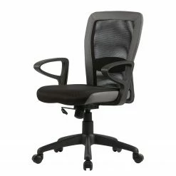 Fredriks Bürodrehstuhl Pialba - Kunstleder & Mesh / Kunststoff - Schwarz / Dunkelgrau