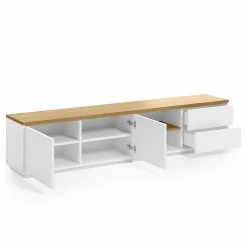 Loftscape TV-Lowboard Agueda - Echtholzfurnier - Weiß / Eiche -Möbel Verkäufe 2024 1000282700 210729 06154700080 DETAILS P000000001000282700