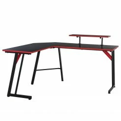 Fredriks Gaming Tisch Embress - Carbon Dekor / Schwarz / Rot