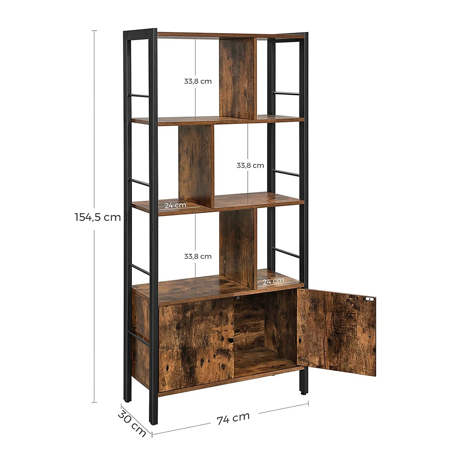 Red Living Regal Niolon II - Braun / Schwarz 10 Red Living Regal Niolon II - Braun / Schwarz – Bild 8