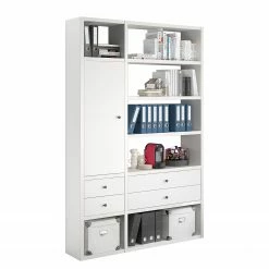 Fredriks Aktenregal-Kombination Emporio IV - Lack Weiß