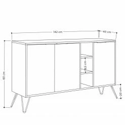 Loftscape Sideboard Caceres - Metall - Mocha / Grau 9 Loftscape Sideboard Caceres - Metall - Mocha / Grau -Möbel Verkäufe 2024 1000284344 210809 06083400099 SKETCH DETAILS P000000001000284344 sketch